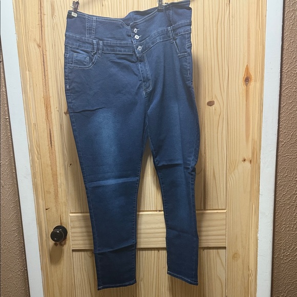 High Rise Blue Denim Jeans new - Picture 1 of 6